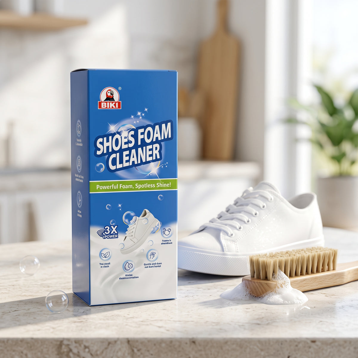 Shoe Cleaner Foam White Shoe Cleaning Kit with Brush & Towel