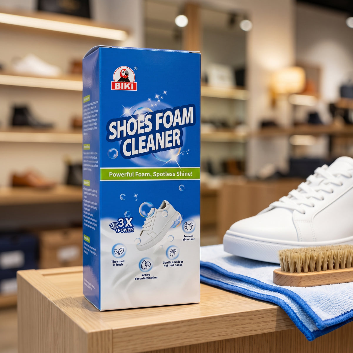 Shoe Cleaner Foam White Shoe Cleaning Kit with Brush & Towel