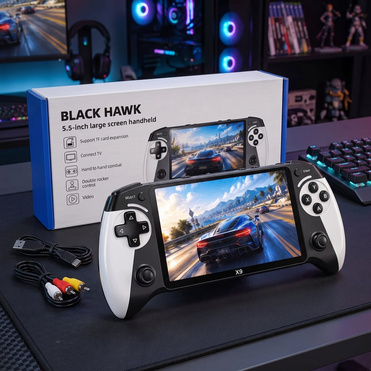 X9 Handhole Game Console black hawk
