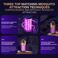 3-in-1 Electric Bug Zapper UV Light Mosquito Lamp 395nm Variable Frequency Fly Trap Silent for Home Bedroom Camping