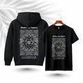 Black paisley graphic hoodie and matching T-shirt combo