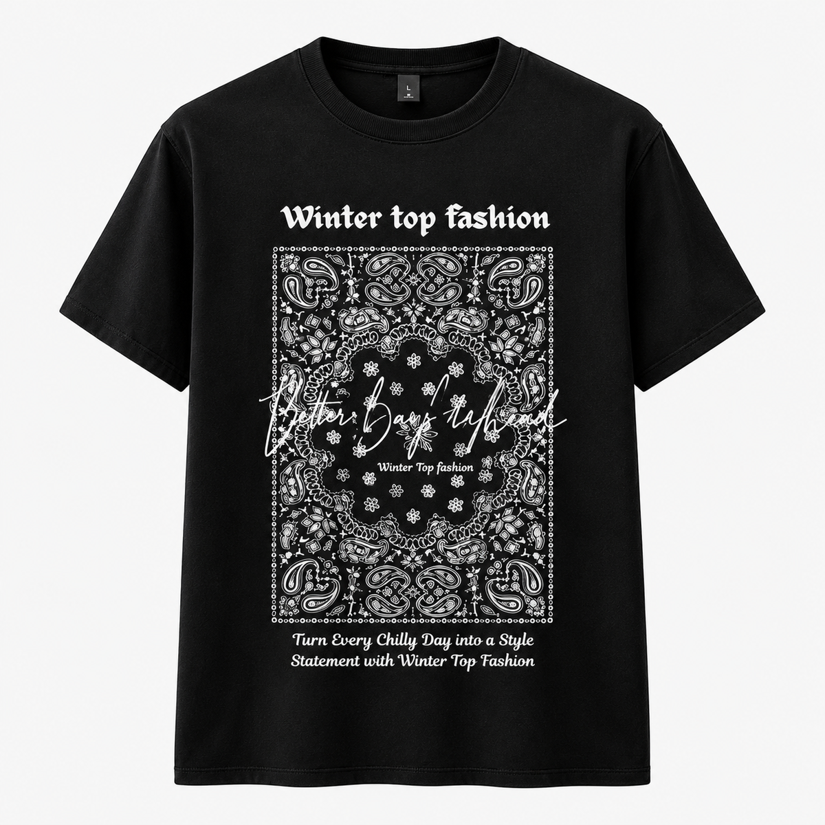 Black Paisley Hoodie & Dropsoulder Combo