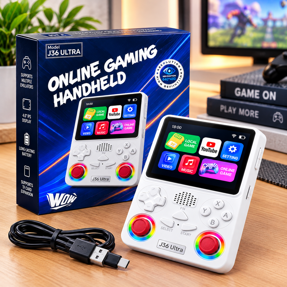 J36 Ultra Retro Handheld Game Console (100% Original)