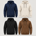 Premium Solid Color Pullover Hoodie for Men Without Print Solid Colour