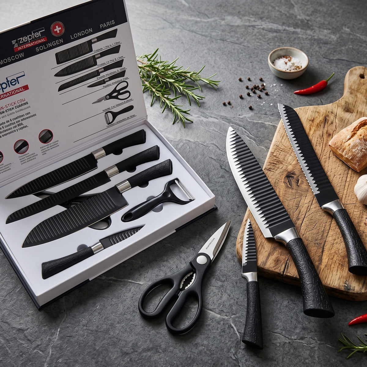 Zepter Kitchen Knife Set 6 Pcs (original)
